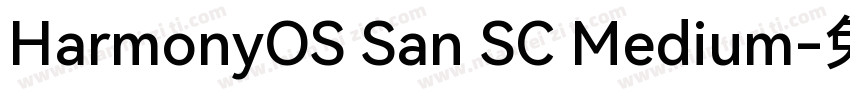 HarmonyOS San SC Medium字体转换